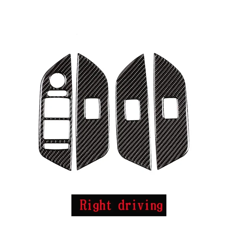 Carbon Fiber Car Window Lift Button Frame Trim For X1 E84 2011-2015 Both Right and Left Hand Drive 4pcs