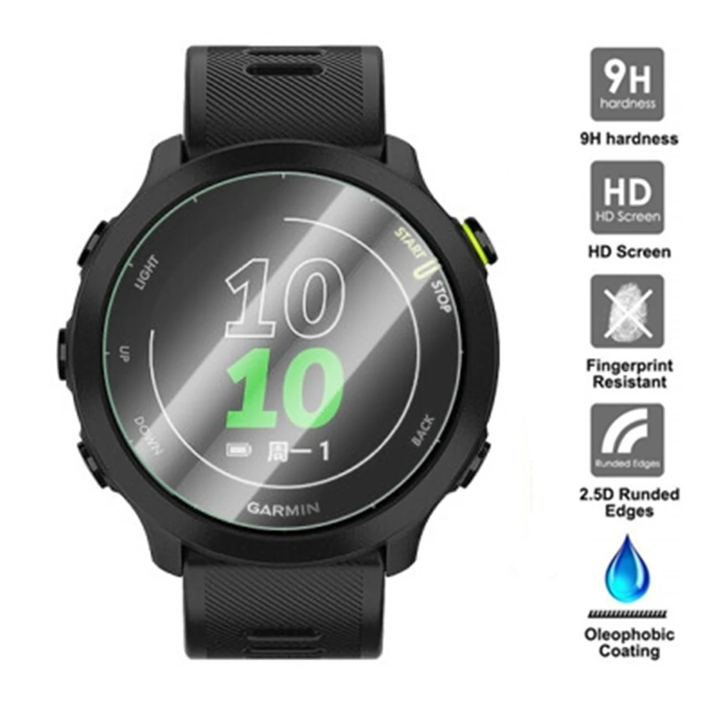 2/4/6pcs Tempered Glass Film For Garmin Forerunner 158 watch Full Screen Protective Anti-Scratch Films For Garmin Forerunner 55