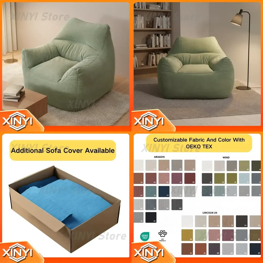 for Premium Minimalist Sectional Fabric Sofa for Living Room Eco Friendly Durable One Seat Design Compressed Packaging Modern