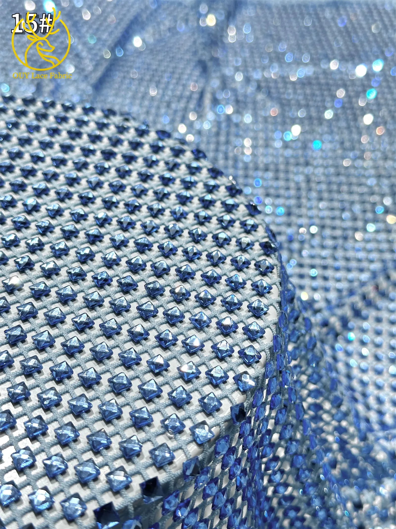 Hochwertiger nigerianischer Glasrhinestone-Netzstoff 2026 – Königliche afrikanische französische Strass-Kristallspitze für Party- und Abendkleider zum Selbermachen – Detail 22