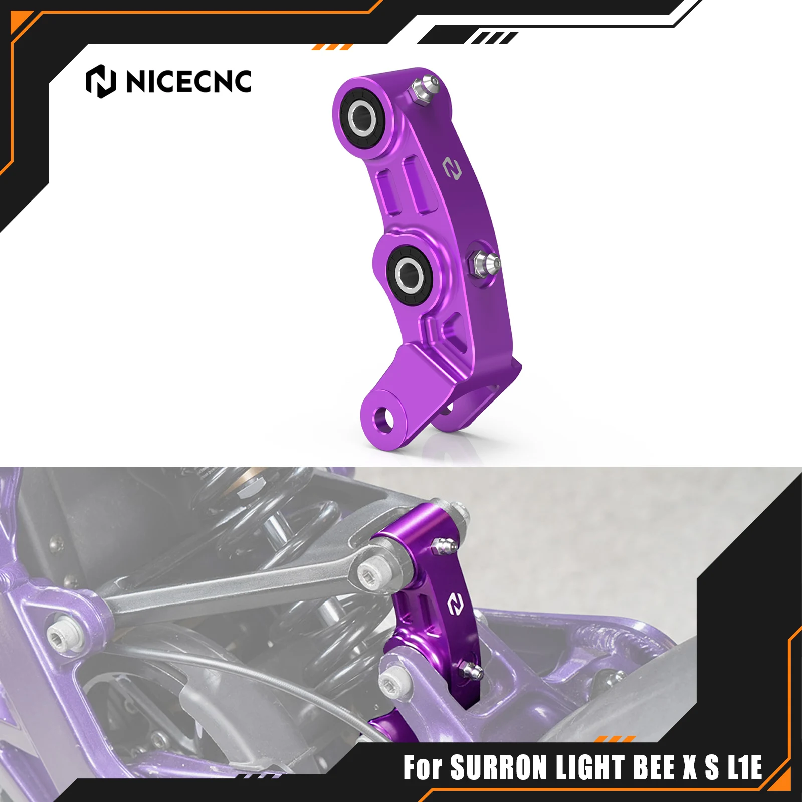 

For Surron Light Bee X 0.75"/20MM Rise Rear Suspension Linkage For Sur-Ron Light Bee S L1E For Segway X160 X260 Electric Bike
