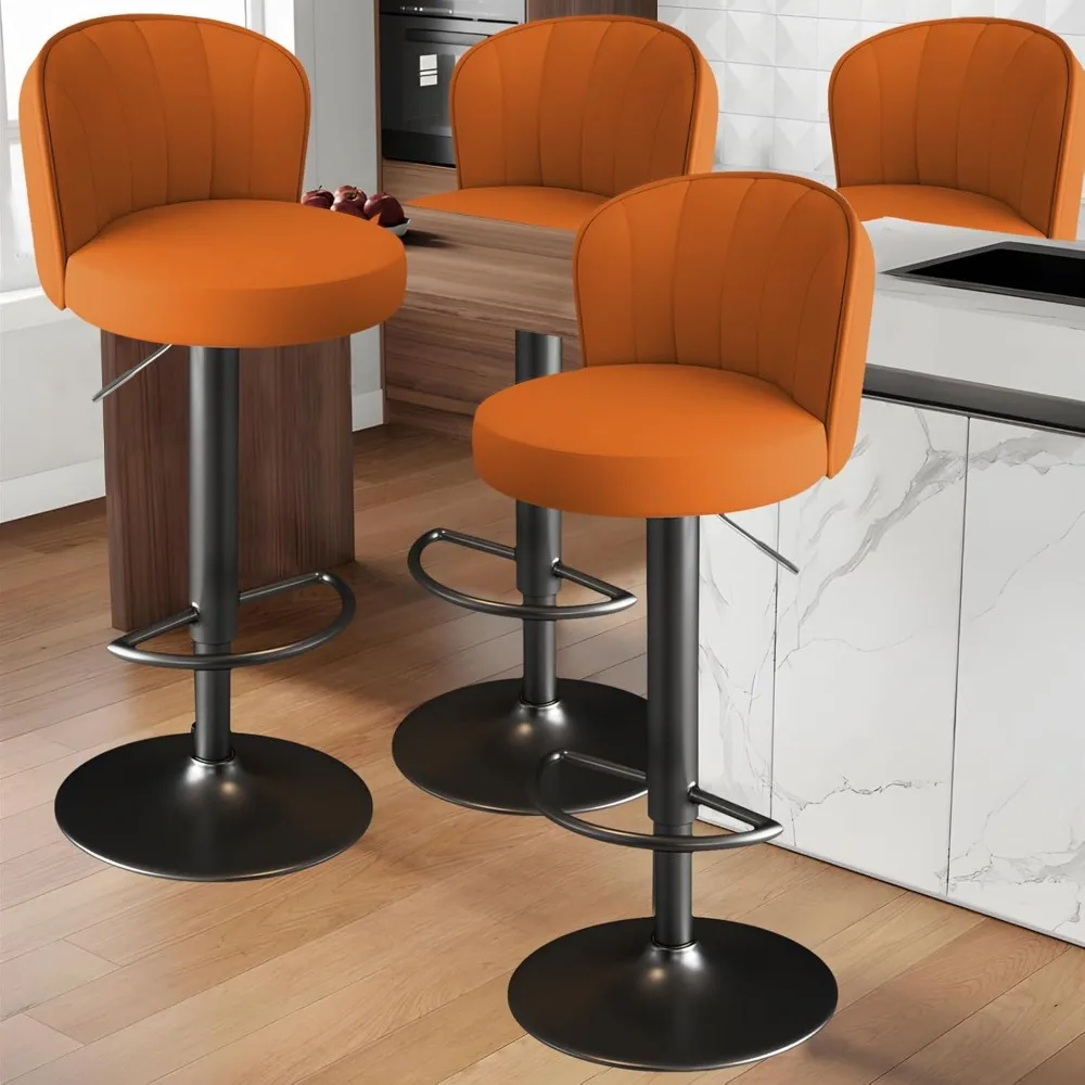 

Bar Stools Modern Swivel Bar Chairs, Barstools Counter Height with High Backrest – Easy 3-5 Minute Assembly