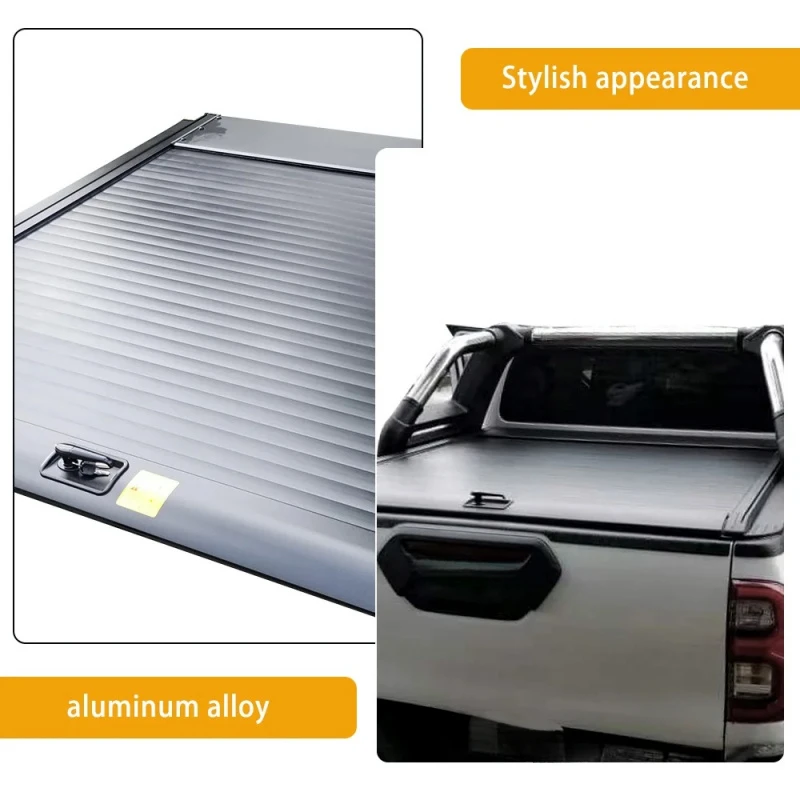 Professional Hard Roll-Up Tonneau Cover With Coded Lock Universal Pickup Bed Exterior Accessories