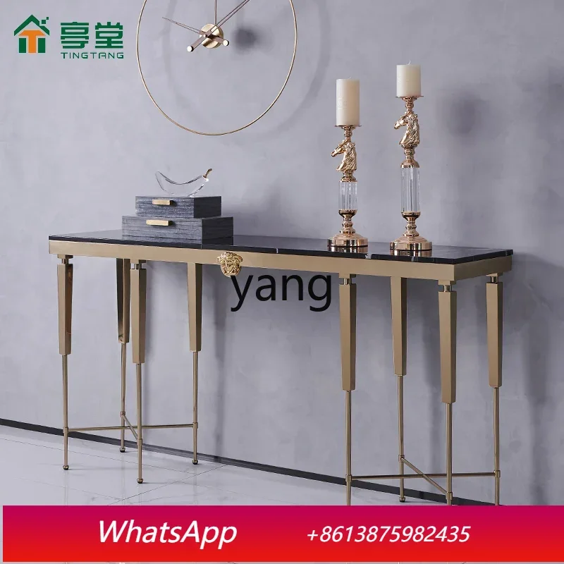 

LH marble entrance table stainless steel decorative cabinet simple furniture