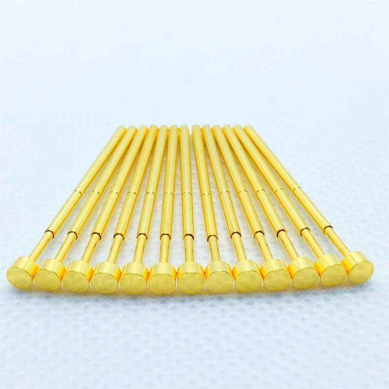 100PCS PA100-G6 Spring Test Probe PA100-G Test Pin P100-G P100-G6 Test Tool 33.35mm 1.36mm Needle Gold Tip Dia 3.0mm Pogo Pin