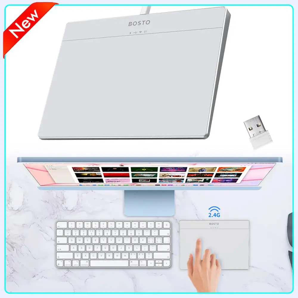 

USB-мышь с сенсорной панелью, беспроводная сенсорная панель с несколькими жестами, перезаряжаемая эргономичная мышь с трекпадом типа C для компьютера, ноутбука, ПК, ноутбука