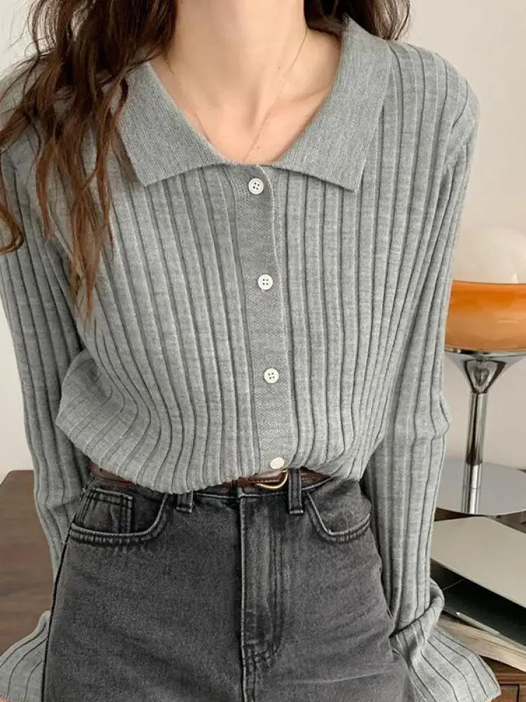 V Neck Autumn Winter Sweater Pullovers Women 2024 Button Pullover Women Soft Sweater Jumper Fashion Tops