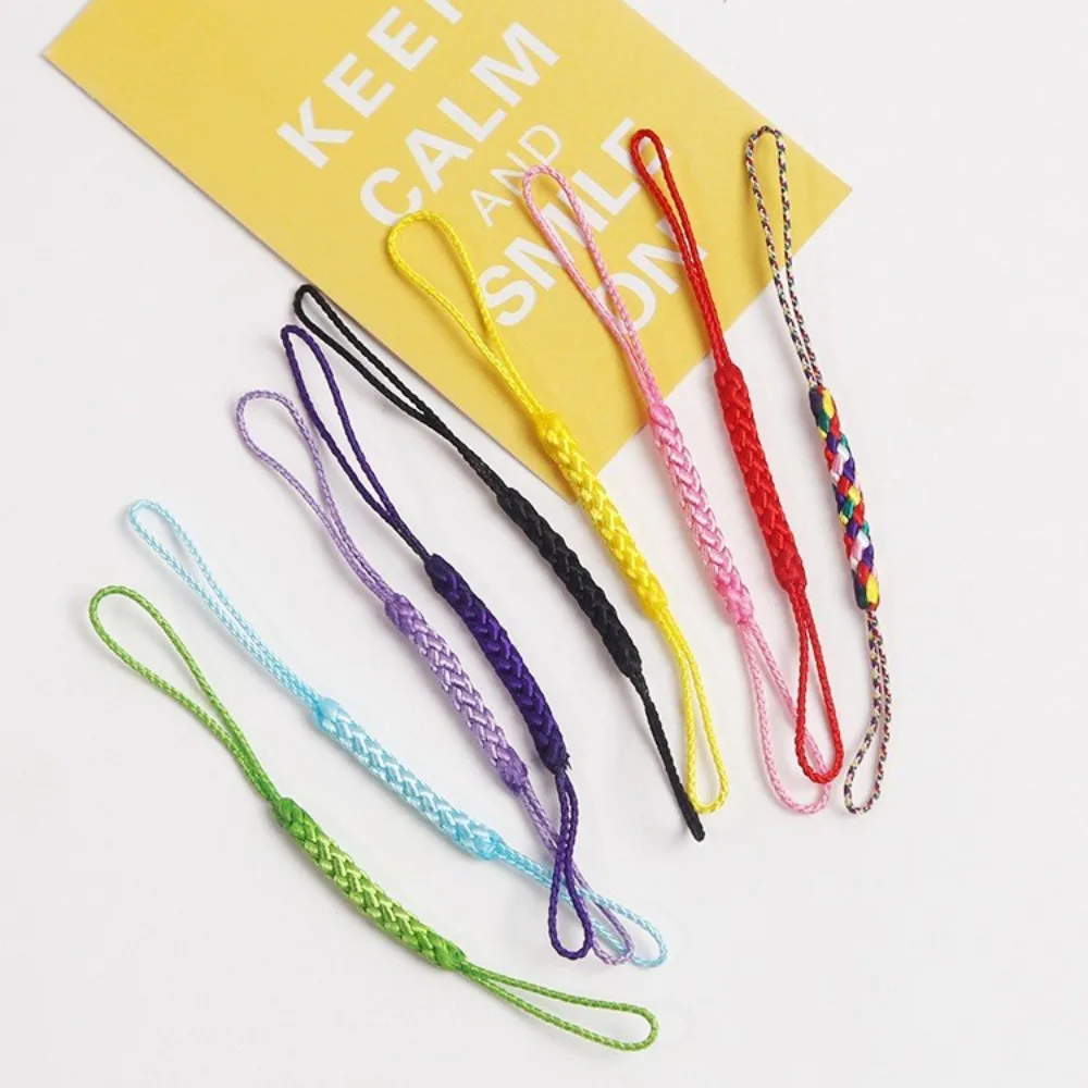 Hand Knitted Double Ended Rope Mobile Phone USB Gadget Key Lanyard DIY Creative Accessories Keychain Pendant Cord