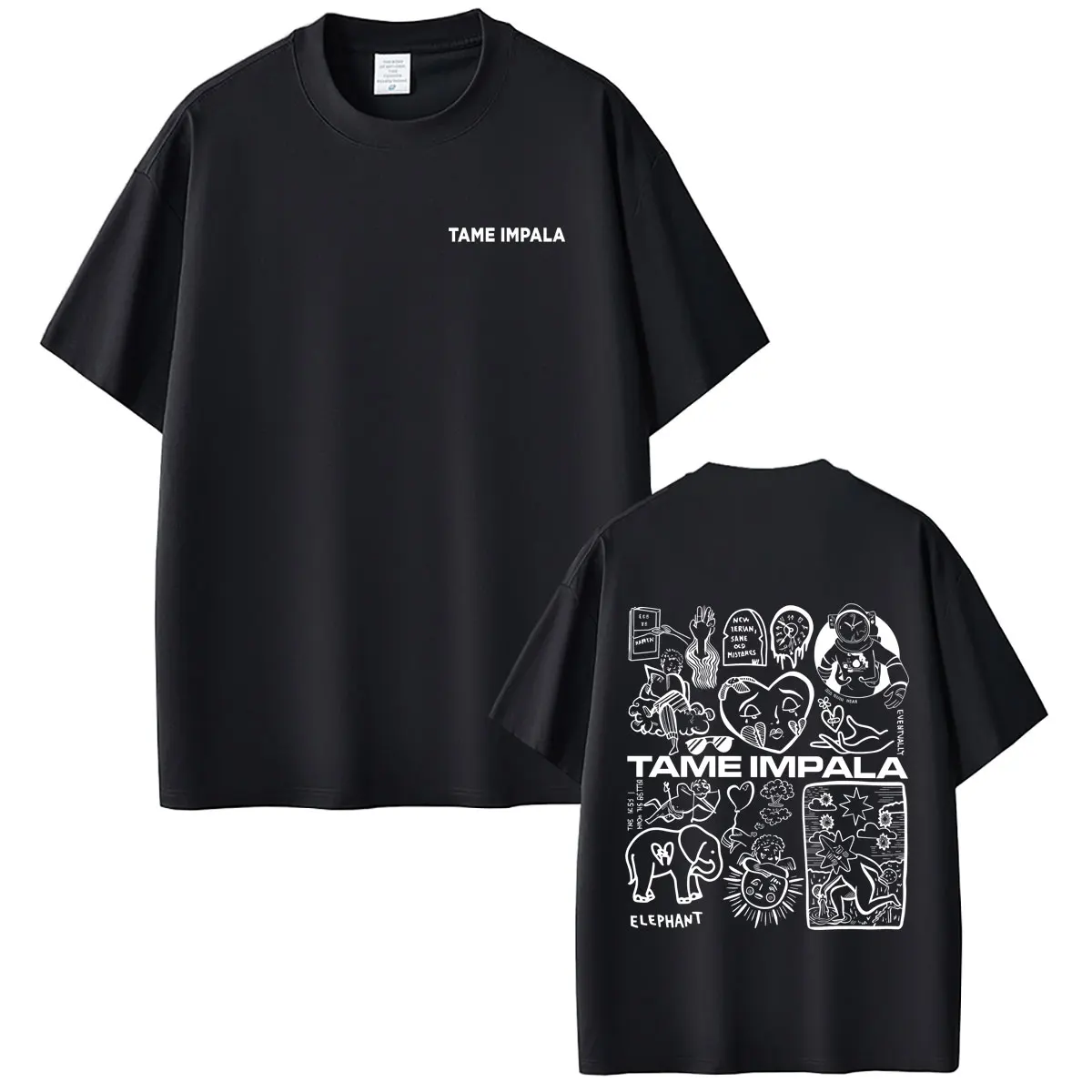 Hot Sale Pop Rock Band Tame Impala Graphic T Shirts Men Women Casual Soft Cotton T-shirt Tops Male Fashion Oversized Streetwear