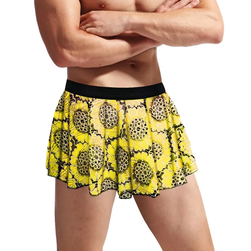 Unisex Pleated Mini Skirt with Elastic Waist