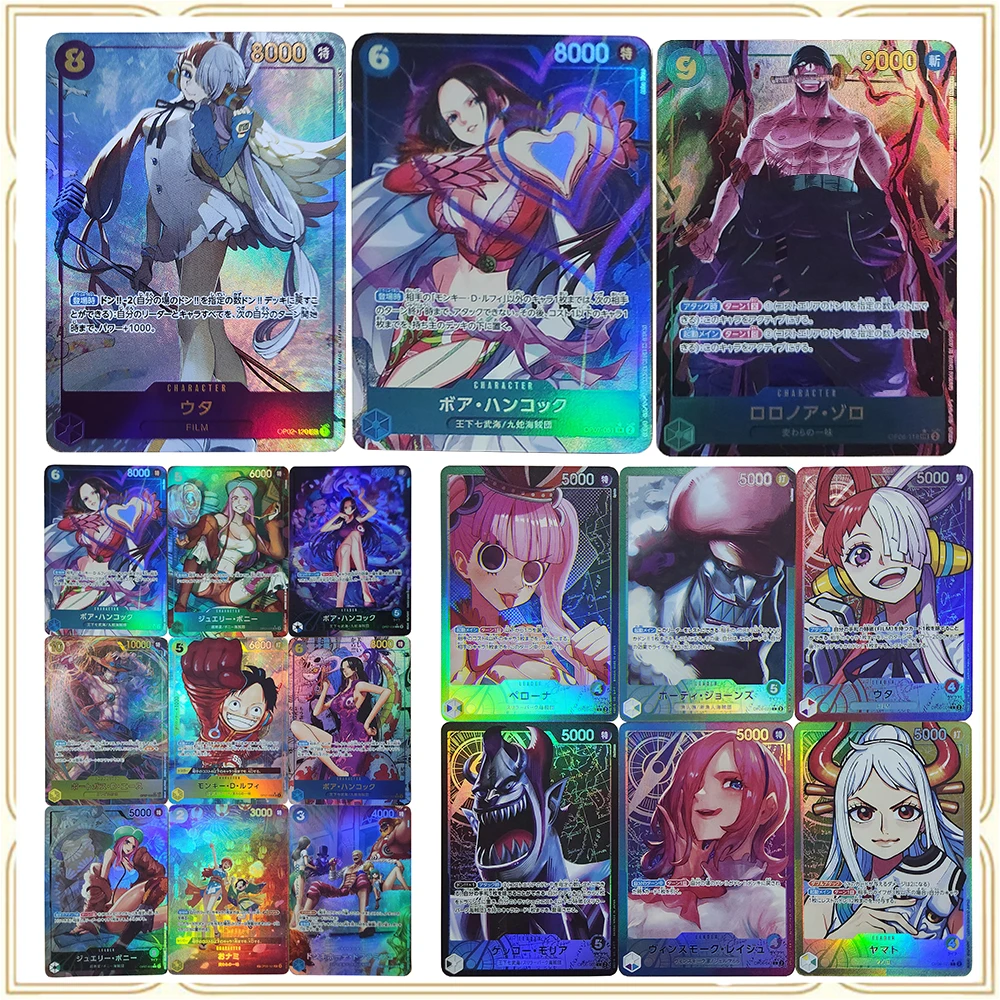 Anime One Piece DIY ACG Boys Battle Game Toys Collectible Cards Christmas Birthday Gifts Uta Boa Hancock Perona Roronoa Zoro