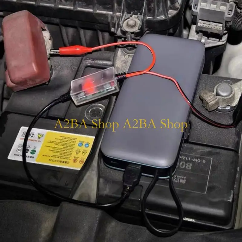 A2BA Clip Charging Cable for Type C Delivering 14.4V to 12V Automotive Motorcycle Batteries Charging Accessories