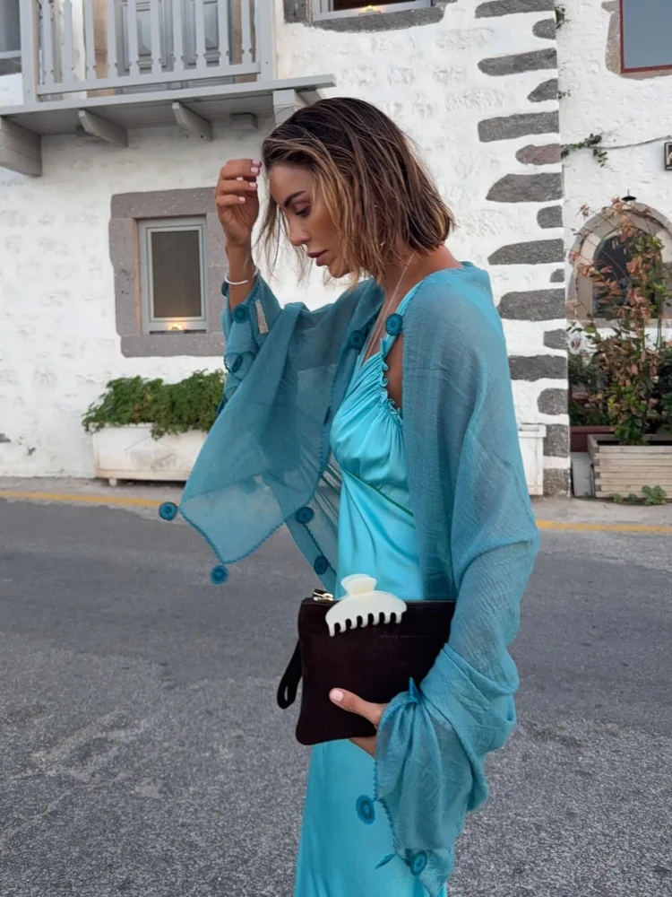 Damska sukienka maxi na ramiączkach, elegancka, bez pleców, z dekoltem w serek, bez rękawów, satynowa, z wysokim stanem, sukienki na lato 2025, sukienki na przyjęcia dla kobiet.