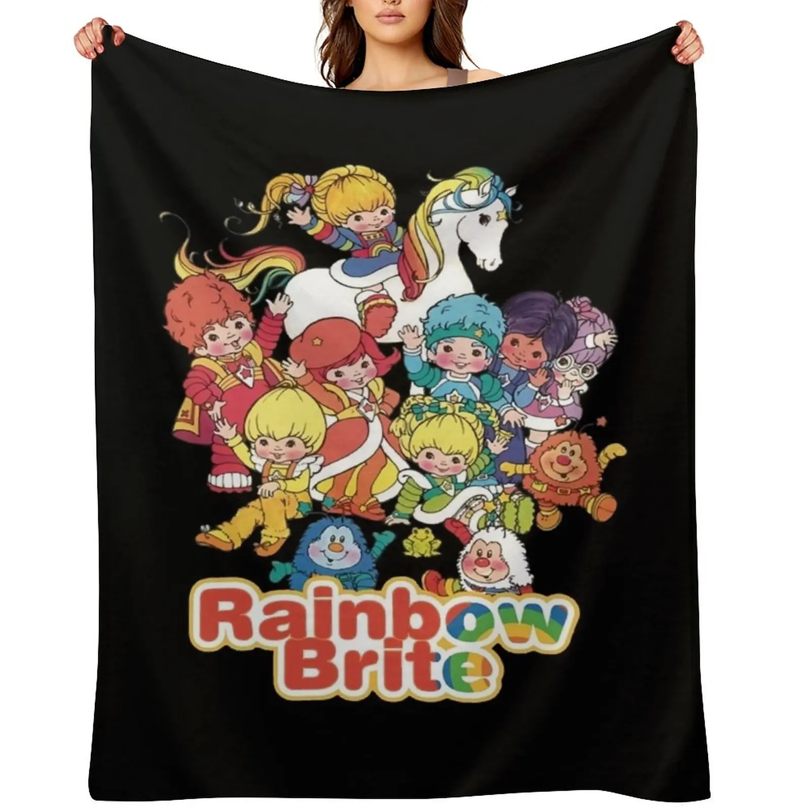 

Rain.bow Brite Throw Blanket Luxury Thicken Beautifuls Decorative Beds Blankets