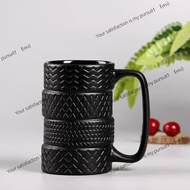 1Pcs Tire Ceramics Mug Creative Novelty Tire Shaped Cup Large Capacity Heat-resisting Office Home Coffee Breakfast Mugs Gifts