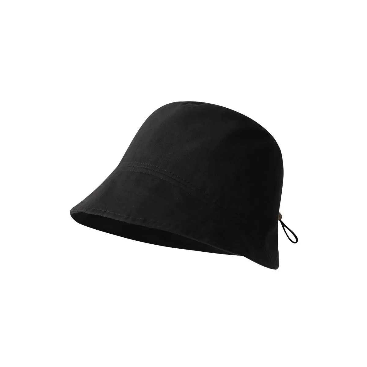 Neutral Solid Color Quick Drying Adjustable Drawstring Bucket Hat, Summer Casual Foldable Breathable Sunshade Fisherman Hat