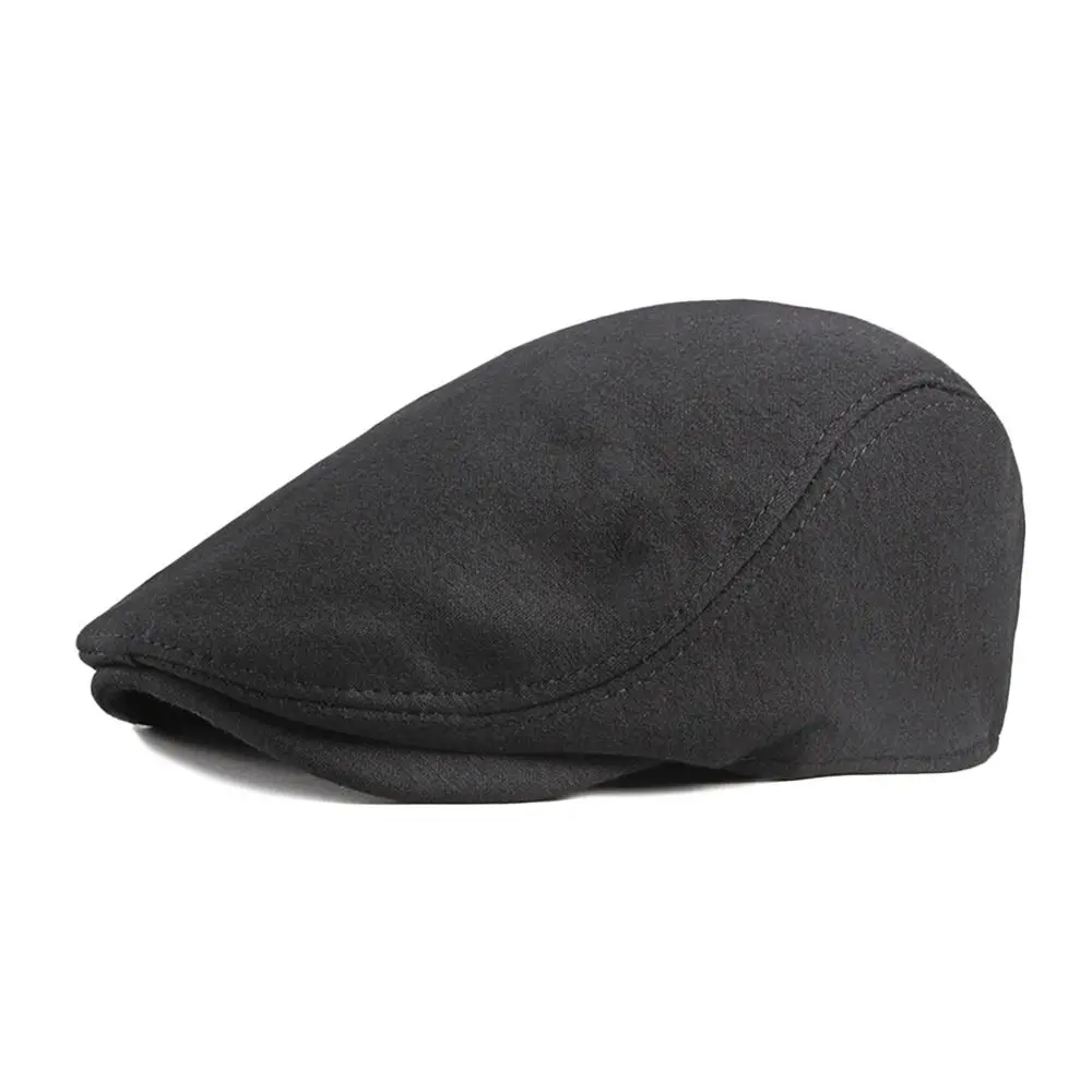 Fashion Soft Beret Hat Casual Retro Newsboy Hat British Style Solid Color Driver Flat Caps Men Women