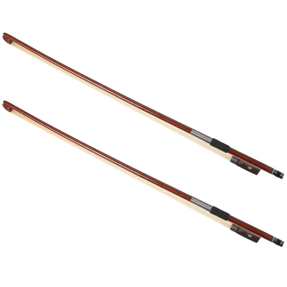 

2Pcs Violin Bow Natural Horsehair Replacement Well Balanced Wooden Bow for Violin Instrument Accessory Practice