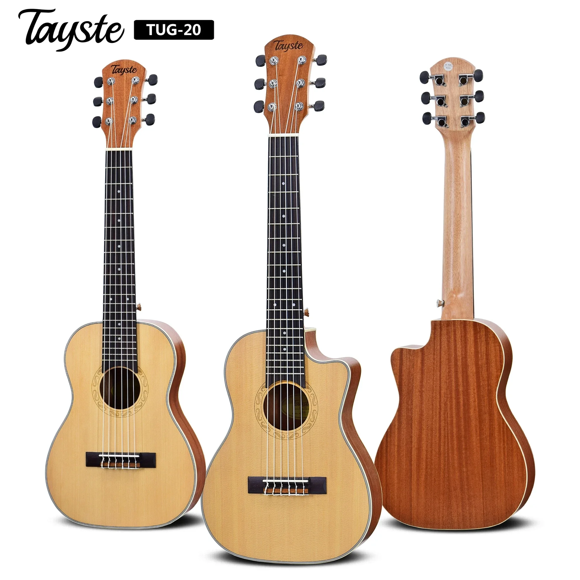 Guitalele Guilele 30 Inches Spruce Picea Asperata Mini Electric Guitarlele Baritone Travel Guitar Acoustic 6 Strings Ukulele