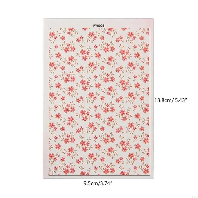 H9EC Flower Clay Water Transfer Paper for Clay Jewelry Making, Clay Water Transfer Paper Water Soluble Clay Transfer Paper