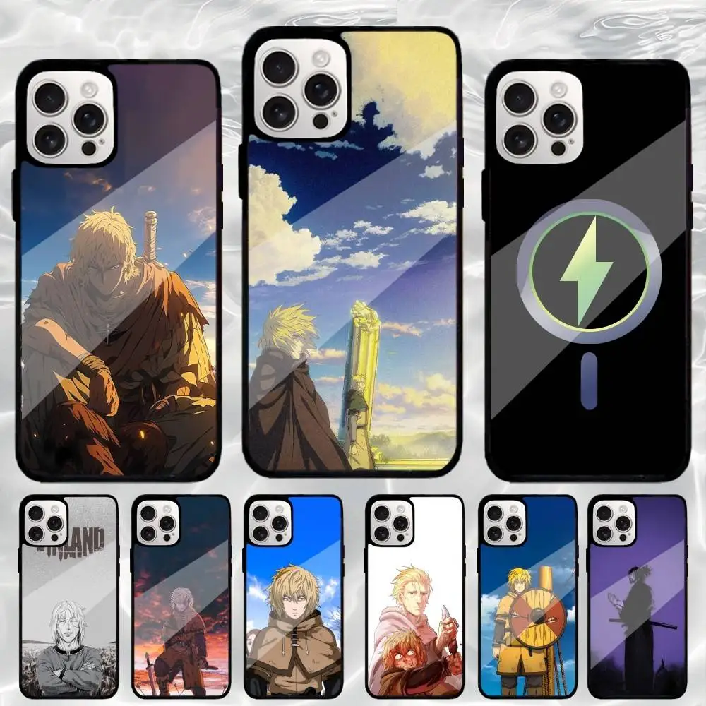 

Hot Comics V-Vinland S-Saga Phone Case For iPhone17,16,15,14,13,12,11 Plus,Pro Max Magnetic Magsafe Wireless Charging