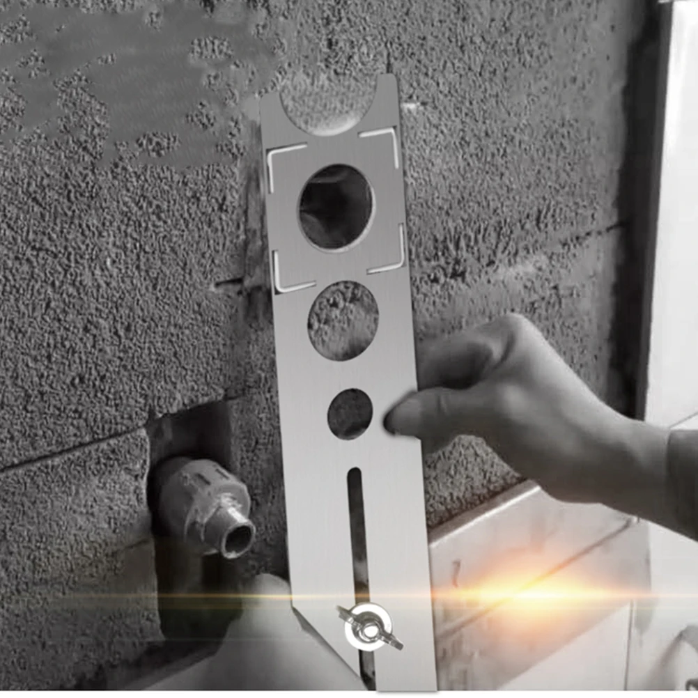 

Hole Locator Interior Decorate Plumber Electrician Ceramic Tile Pipe Accurate Drill Plumbing Install Tool