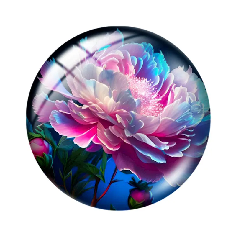 Rose under the Moon  12/18/20/25mm glass cabochon  bracelet pendant rings for jewelry demo earrings back Making findings