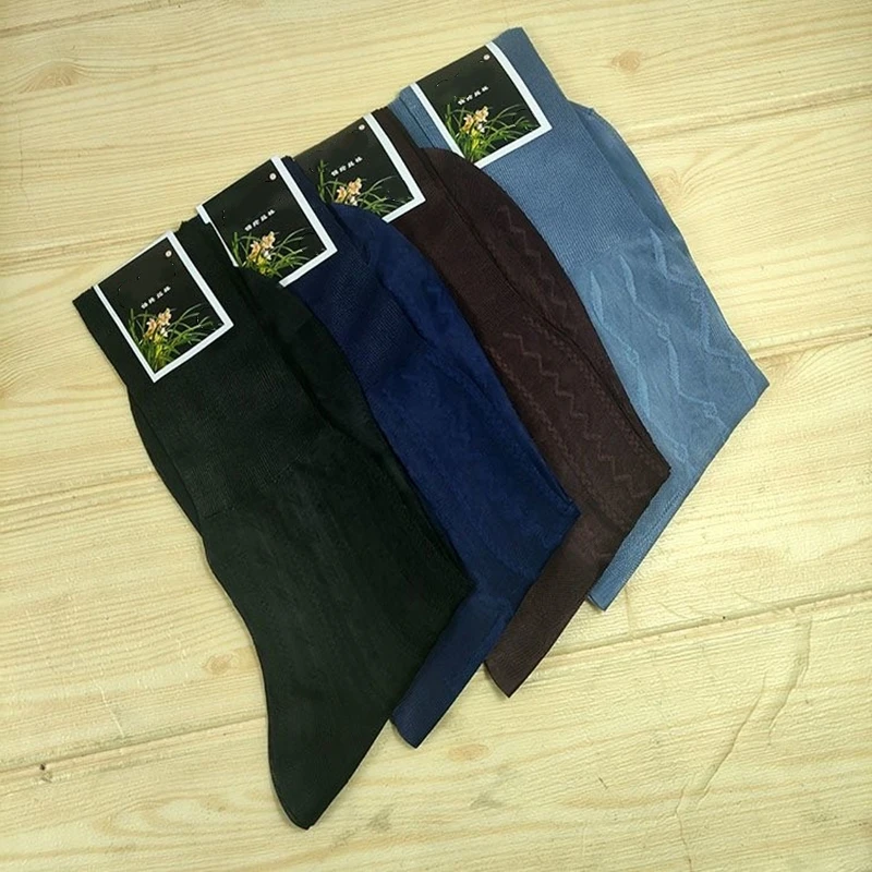 10 Pairs/lot Men Nylon Socks High Quality Double Bottom Formal Dress Business Silk Socks Thin Short Socks Office Wear Wholesale