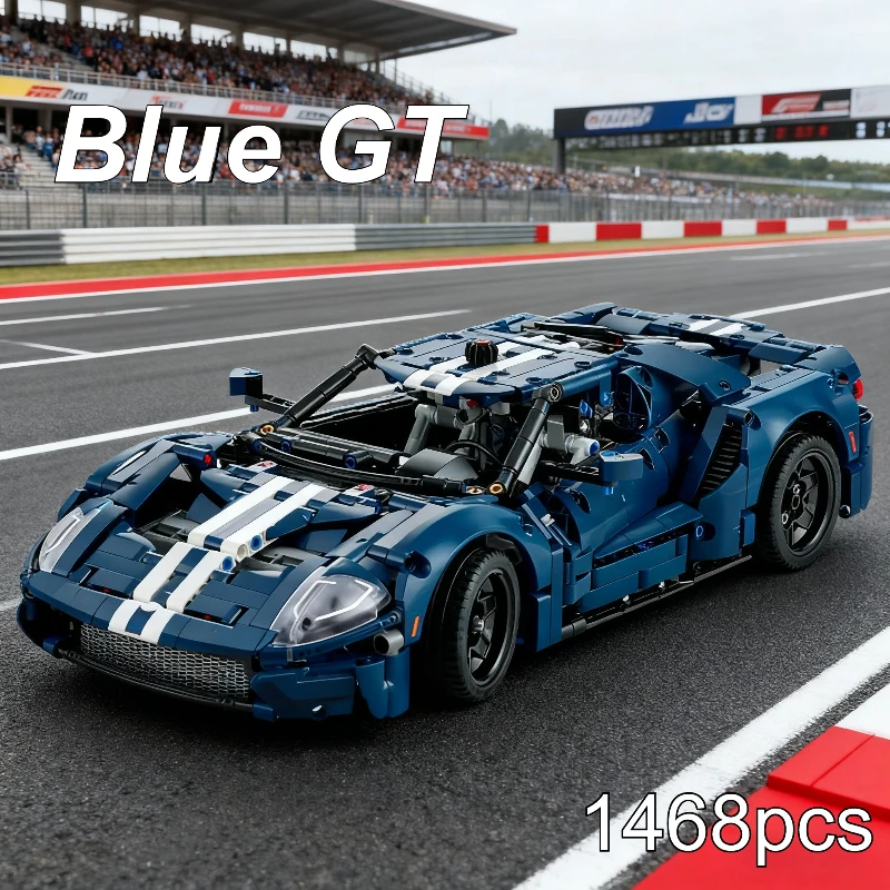Technical Blue GT 42154 Car 1468PCS Model Kit for Adults to Build Collectible Mechanical Set 1:12 Scale Supercar Gifts Toys