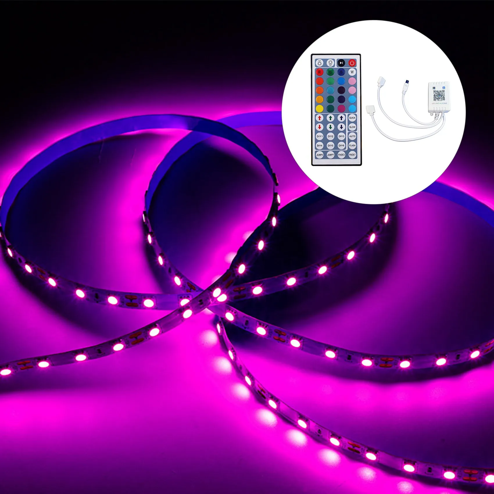 Y23A-1 Set Pengendali Bluetooth RGB + Pengendali LED Remote Control 44 Tombol untuk WS2811 WS2812 Strip Lampu LED