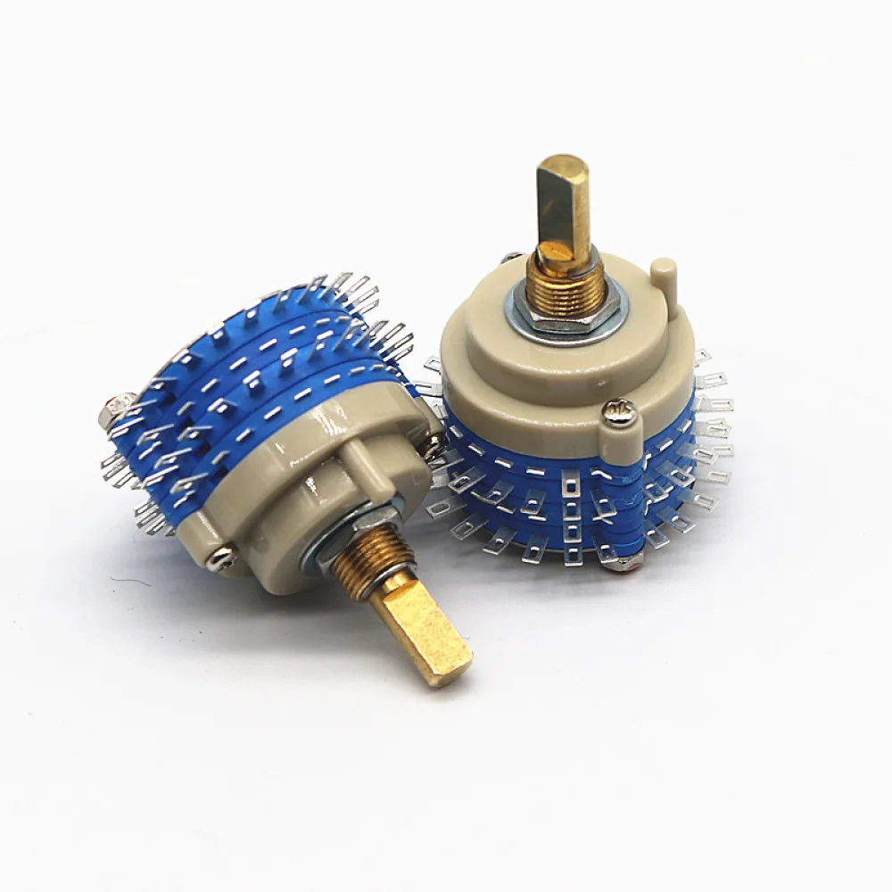 2 Pole 24 Position Rotary Band Switch Sealed Component Industrial Instrument Control Device Circuit Selector Double Row