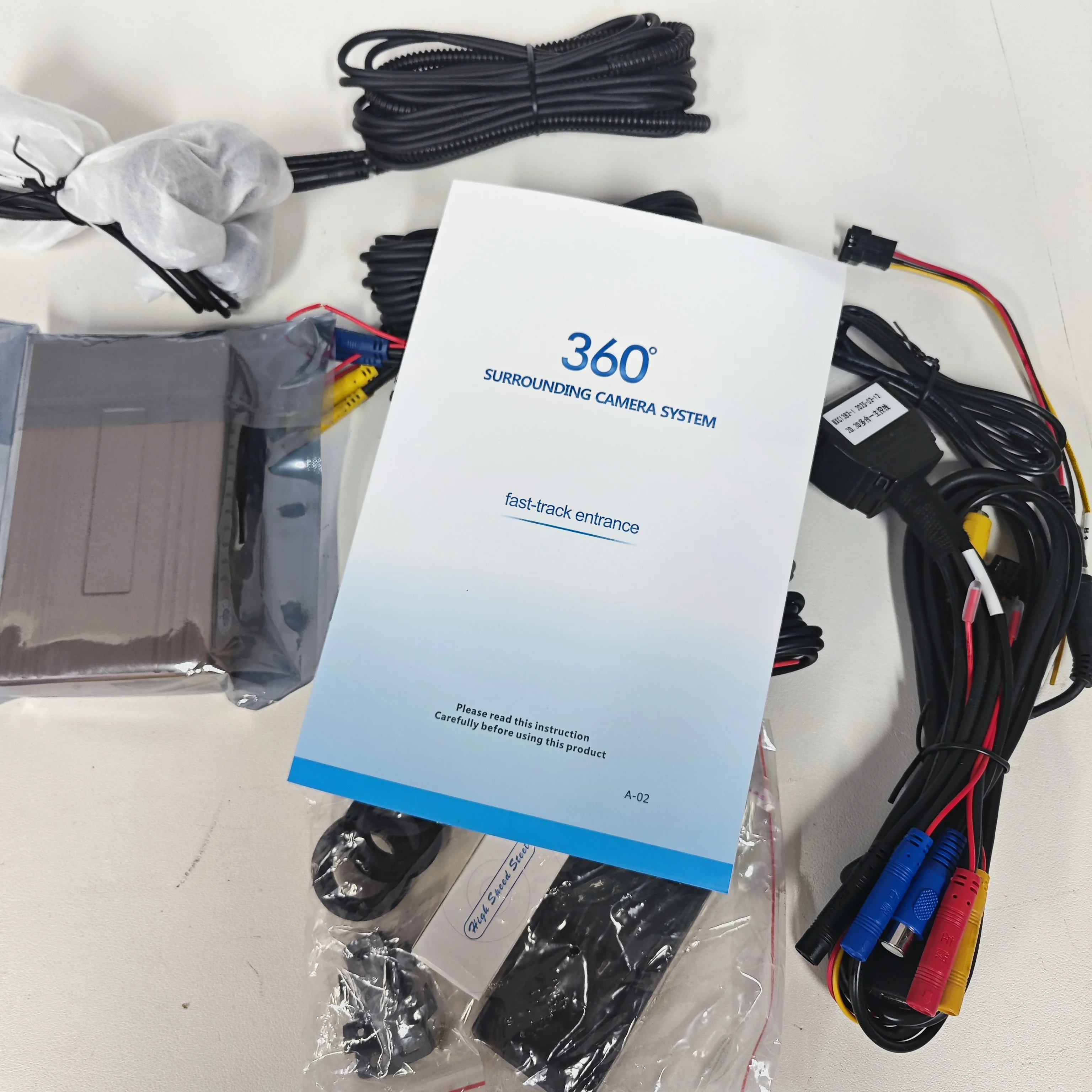 Aotsr 360° Surrounding Camera System with Complete Accessories & Easy Installation Guide for Car Panoramic View Monitoring