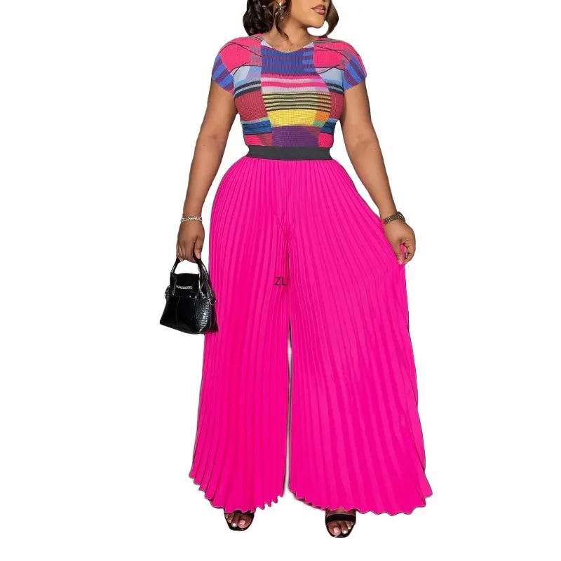 Two 2 Piece Pant Sets Women Outfit Summer Clothes African Dresses for Women 2025 Sexys New in Matching Set Dames Africa Clothing