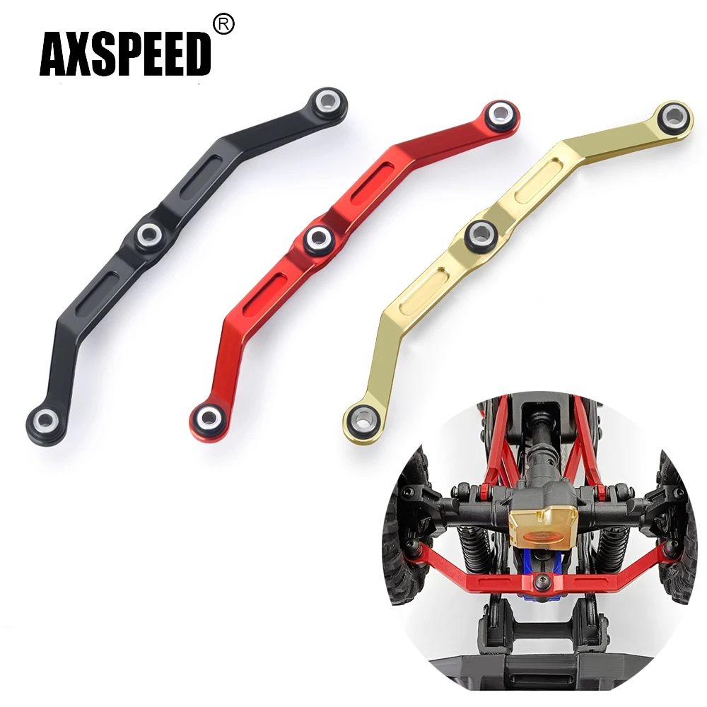 AXSPEED TRX4M Brass/Aluminum Alloy Steering Link Linkage Rod for TRX-4M Bronco Defender 1/18 RC Crawler Car Model Upgrade Parts