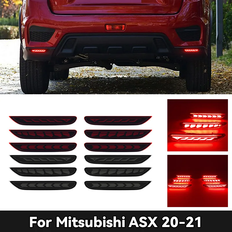 2pcs  LED Rear Bumper Reflector Tail Brake Light Lamps Exact fit Compatible with Mitsubishi ASX 2020-2021