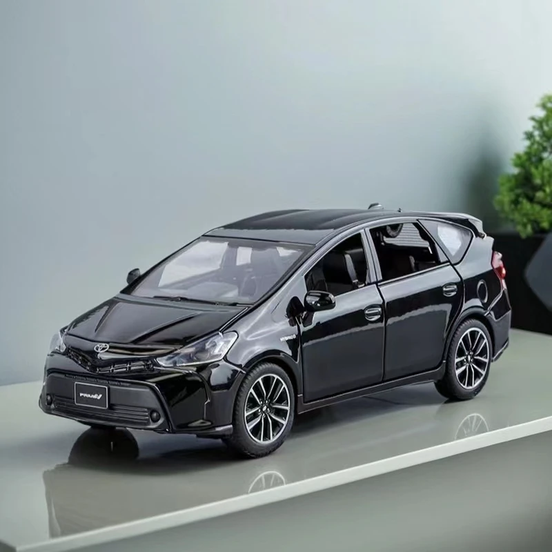 Modello di auto in lega Prius in scala 1:32 con azione pull-back retrò, giocattolo divertente per bambini, oggetto di visualizzazione educativo, regalo ideale per auto Ent