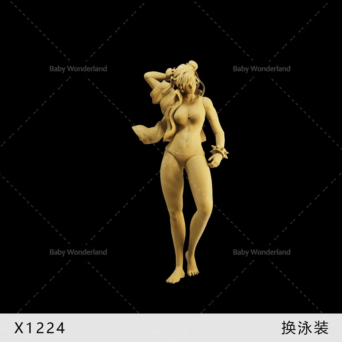 In Stock 1/64 1/43 1/35 Sexy Summer Swimsuit Bikini Beauty Figures Unpainted Model Creative Photography Scene Car Vehicle Toys