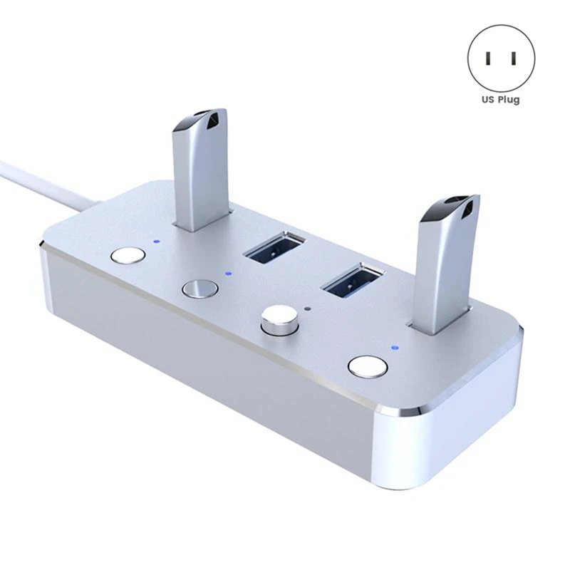 Adattatore di alimentazione USB 3.0 Interruttore multi extender USB Cavo da 1,2 M Hub USB Hub 3.0 Spina americana B