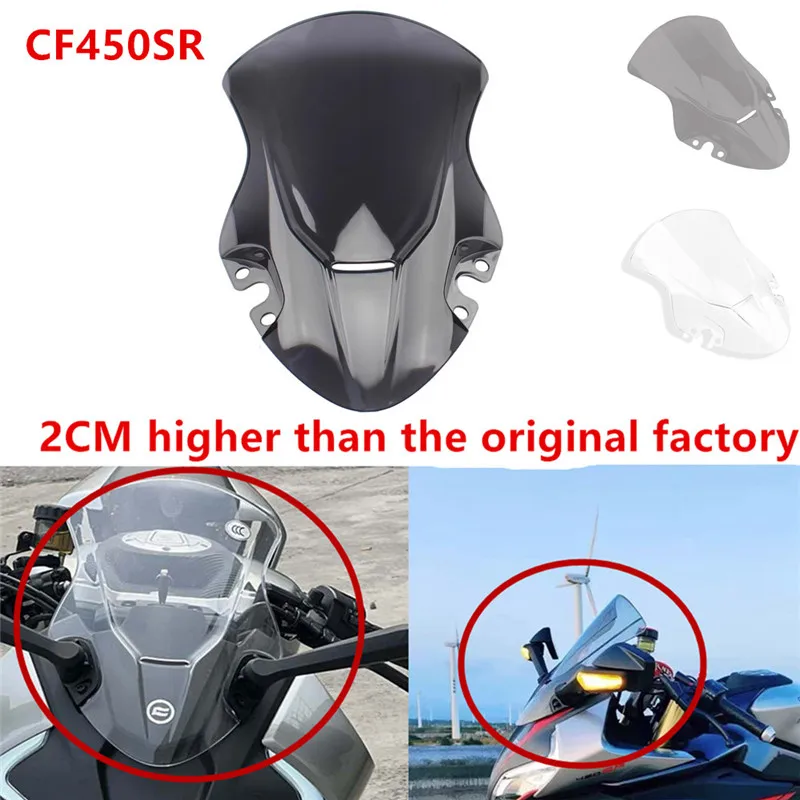 Motorcycle Windshield Screen Visor Windscreen For CFMOTO CF MOTO 450SR 2022 2023 2024 Wind Screen Shield Deflector Cover 450 SR