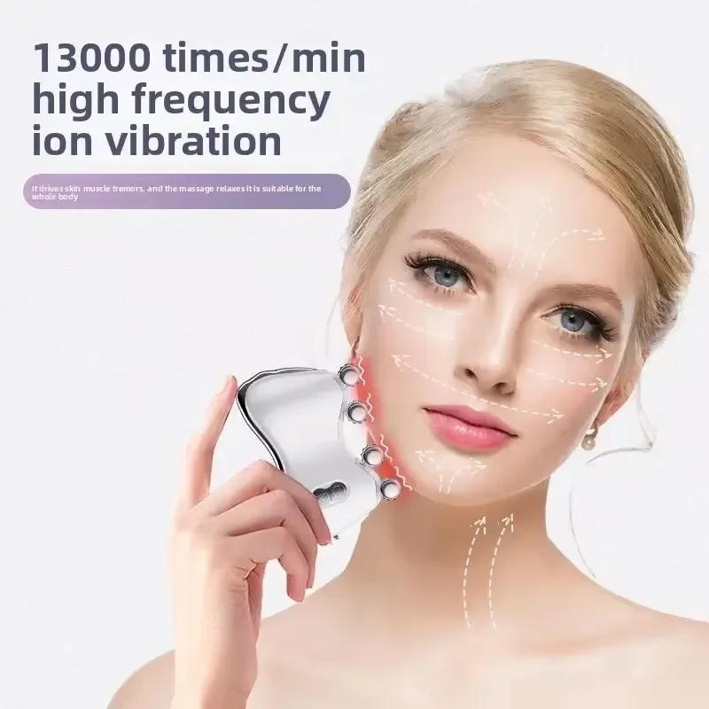 Dispositivo di bellezza multifunzionale 5 in 1 EMS 5 colori LED elettrico viso micro-corrente viso lifting rullo pelle stringere massaggio facciale