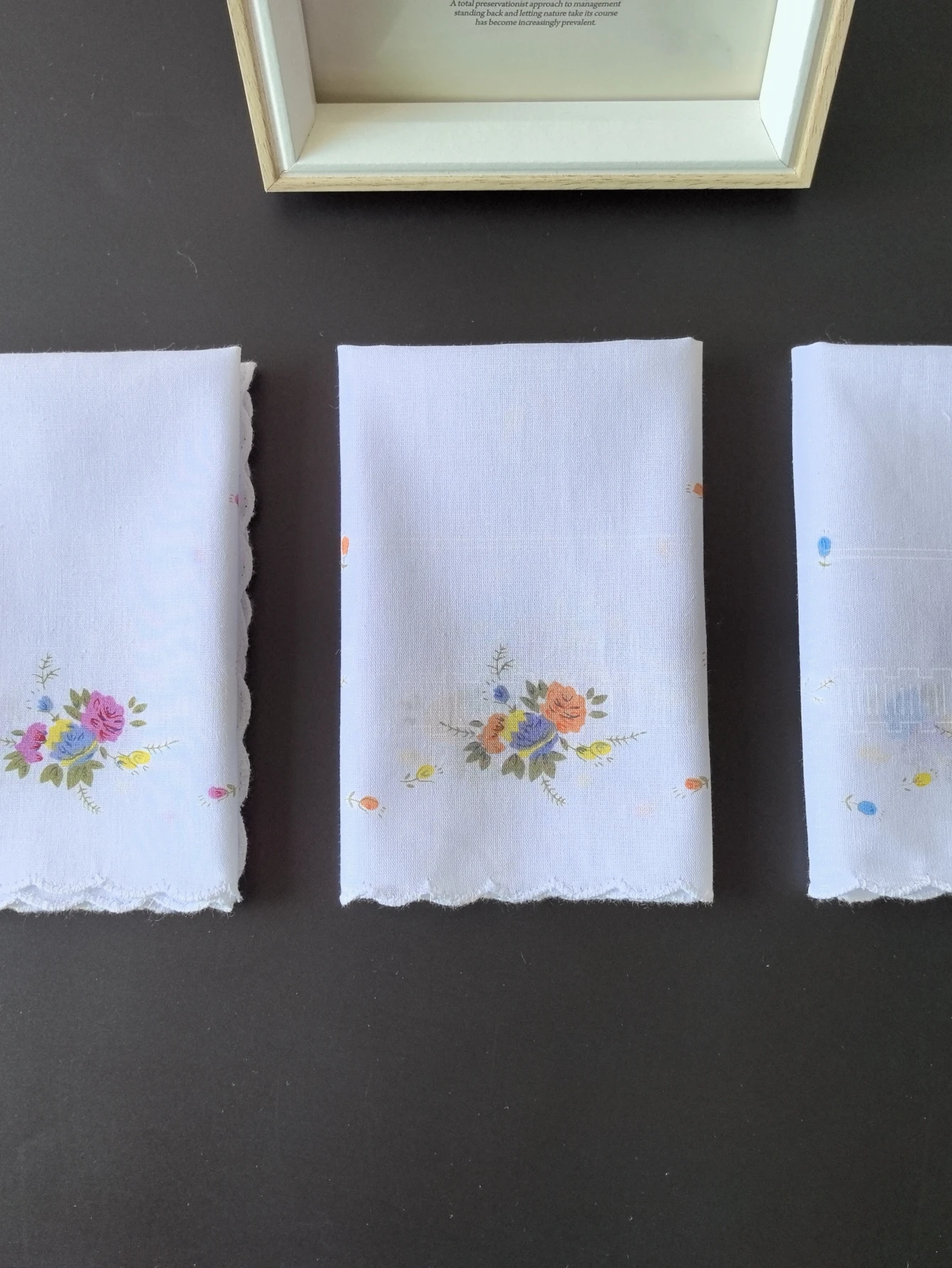 Cotton Handkerchief for Women, Printed Handkerchief, Retro 6PCs, 11.6in，Thin style