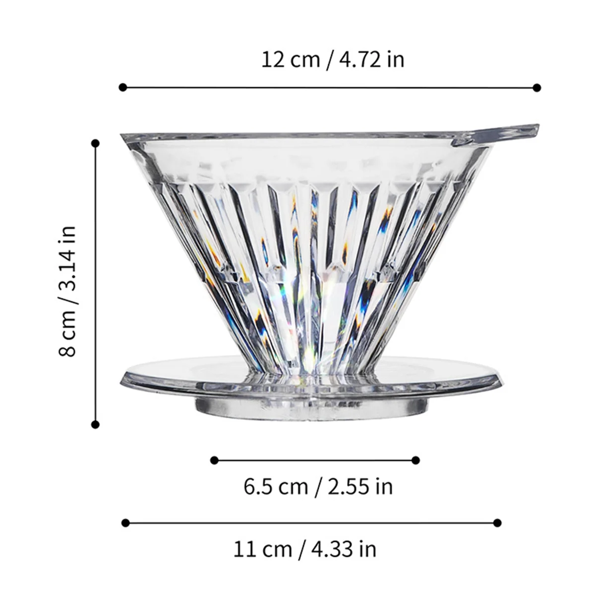 A72P goutteur de café en plastique tasse de filtre à café infusé à la main verser sur le Pot de partage de café 2-4 tasses Extraction de saveur optimale B