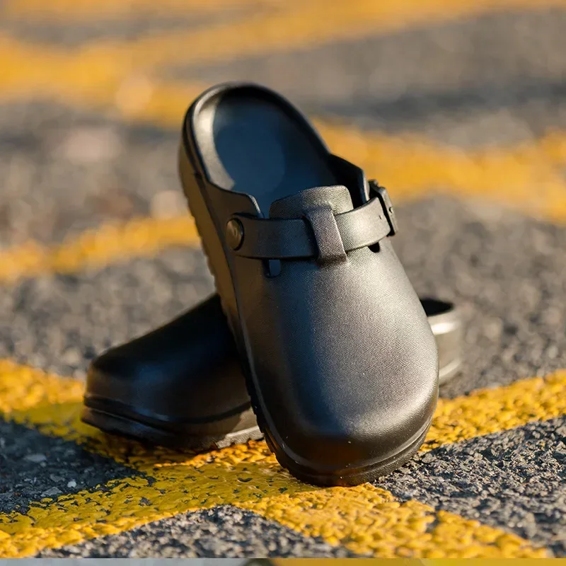 

Comwarm мужские сабо шлепанцы новые летние тапочки рабочие тапочки медсестры мягкие шлепанцы из ЭВА противоскользящие лабораторные водонепроницаемые медицинские тапочки