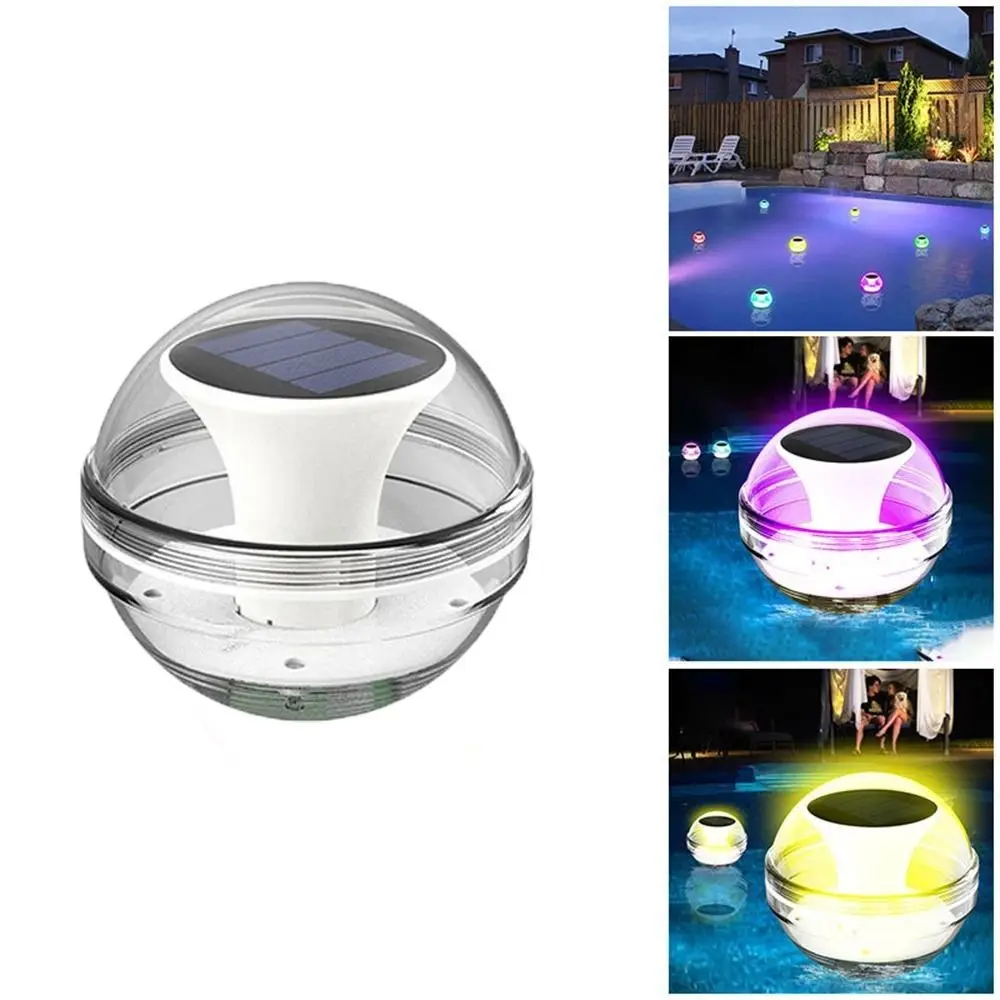 

Solar Powered Solar Water Floating Light Color Changing Waterproof Floating Pool Lamp Durable Three-Mode Ambient Decorative Lamp