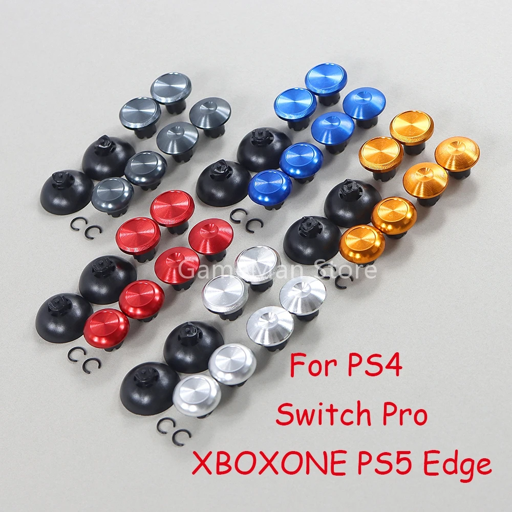 5sets 10 in 1 Metal Analog Thumbsticks Joystick Buttons Cap For PS4 Switch Pro XBOXONE PS5 Edge Controller