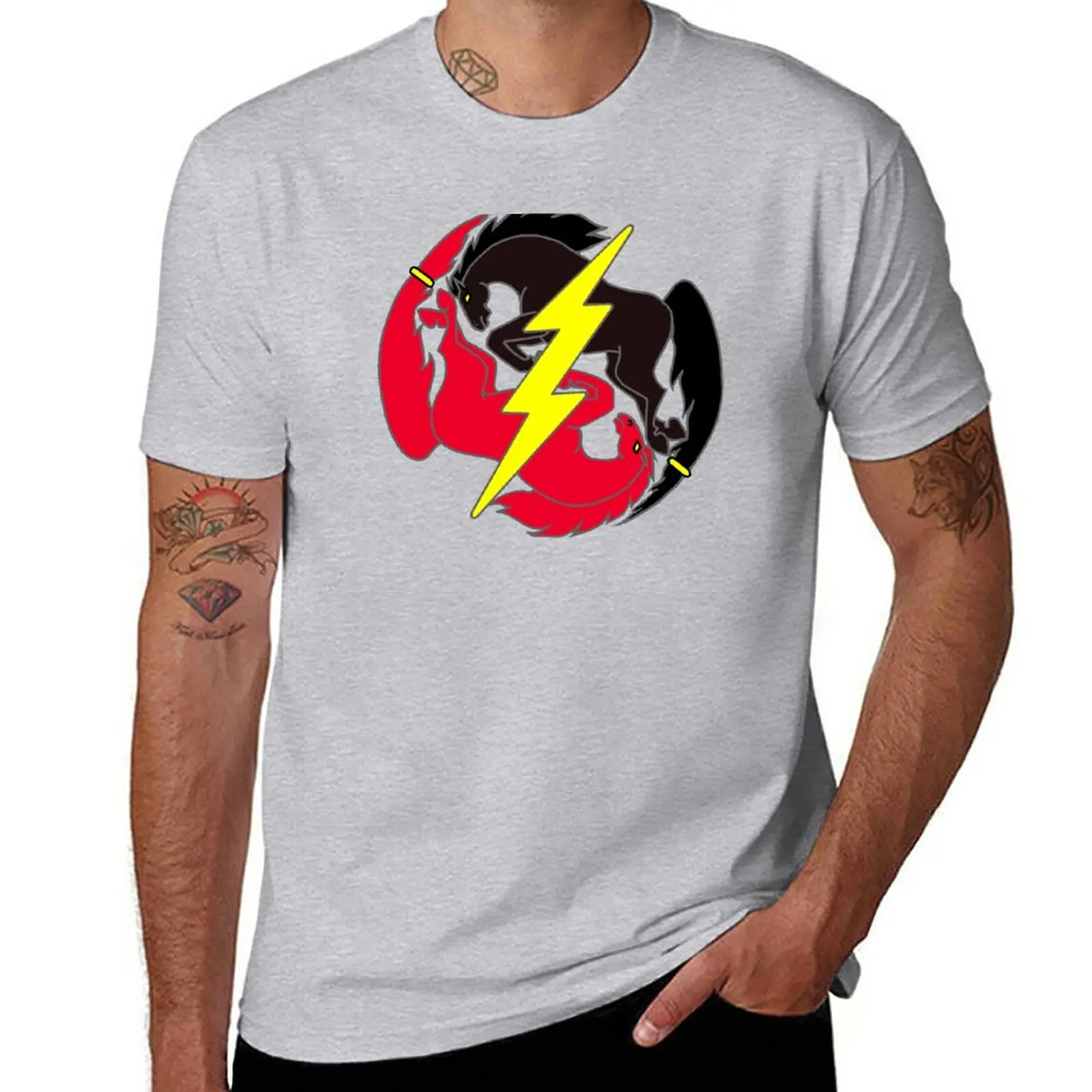 New Running Horse Irgen Yin Yang T-Shirt boys animal print shirt t-shirts man tshirts for men