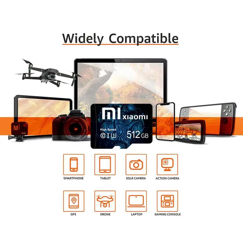 Xiaomi Micro TF SD Card Mini SD Class10 128GB 256GB 512GB High Speed Write Super Compatibility Phone Camera A2 U3 Meomory Card
