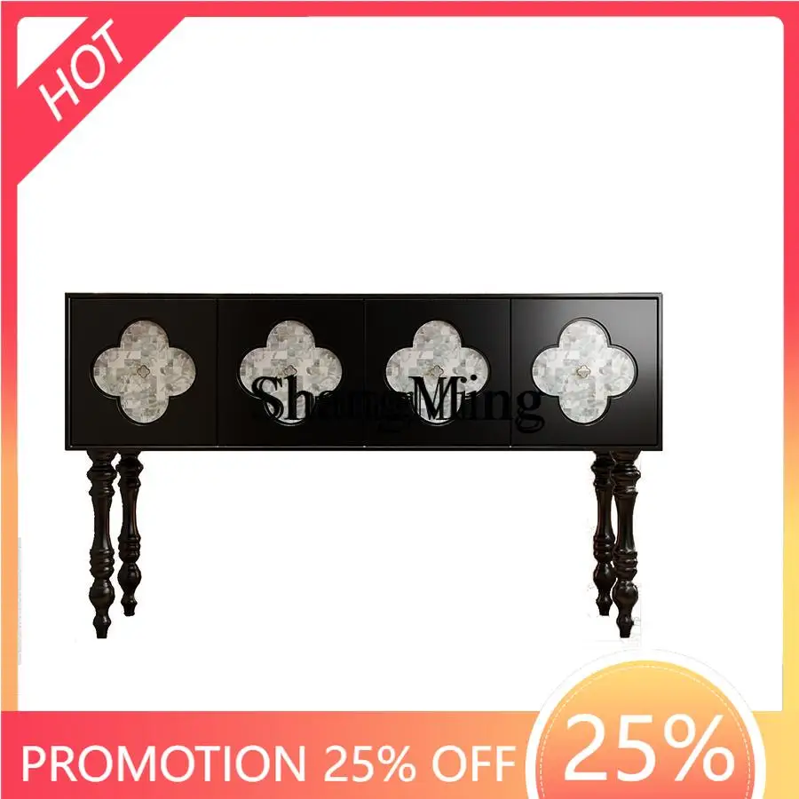 

ZYY exquisite fashion retro solid wood porch cabinet entry foyer living room decorative cabinet storage solid wood cabinet