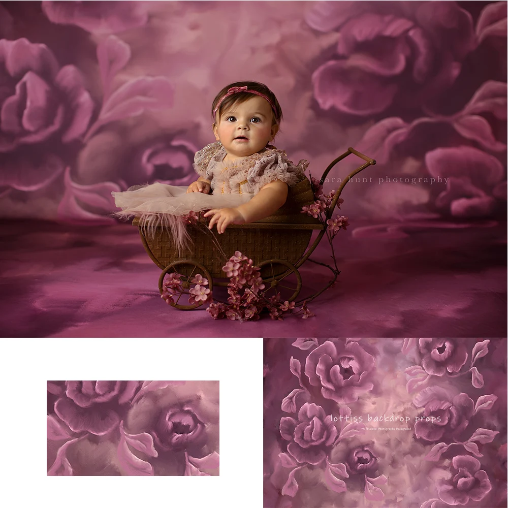 

Rose Floral Art Hand Painting Backdrops Kids Baby Photography Child Adult Photocall Artistic Backgrounds