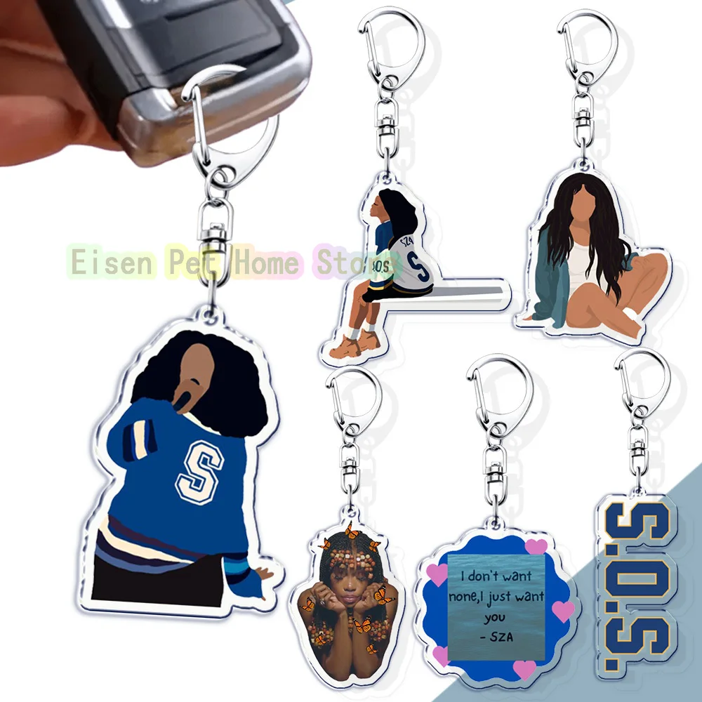 Music Singer SZ Ctrl Keychains Keyring for Accessories Bag Rap Album Lana Rnb Pendant Key Jewelry Fans Gifts